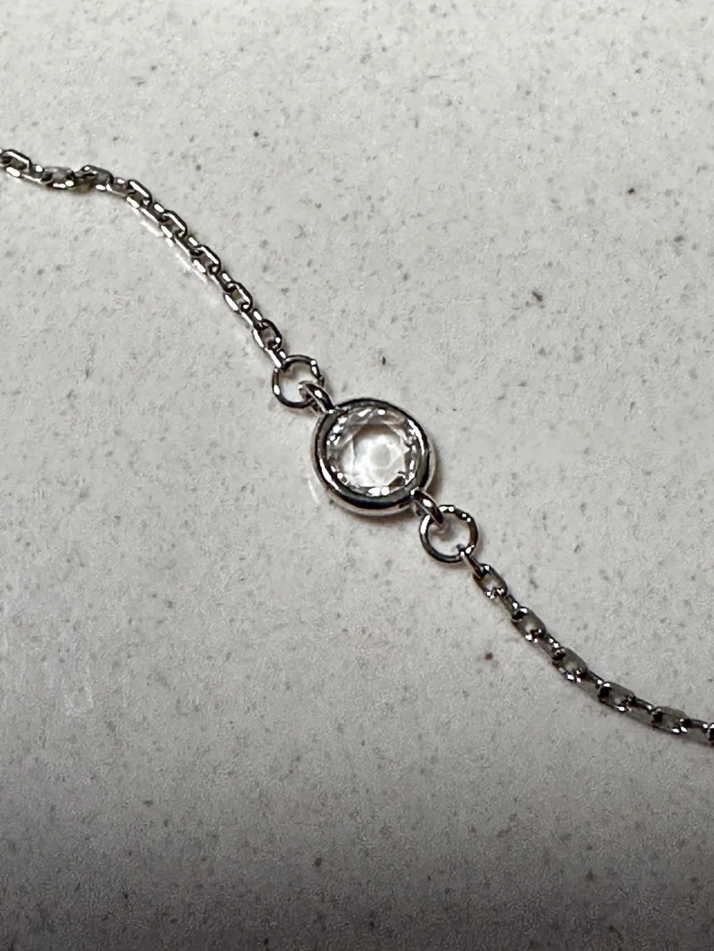 New Suzy Levian Sterling Silver White Topaz 5-Stone Station Necklace